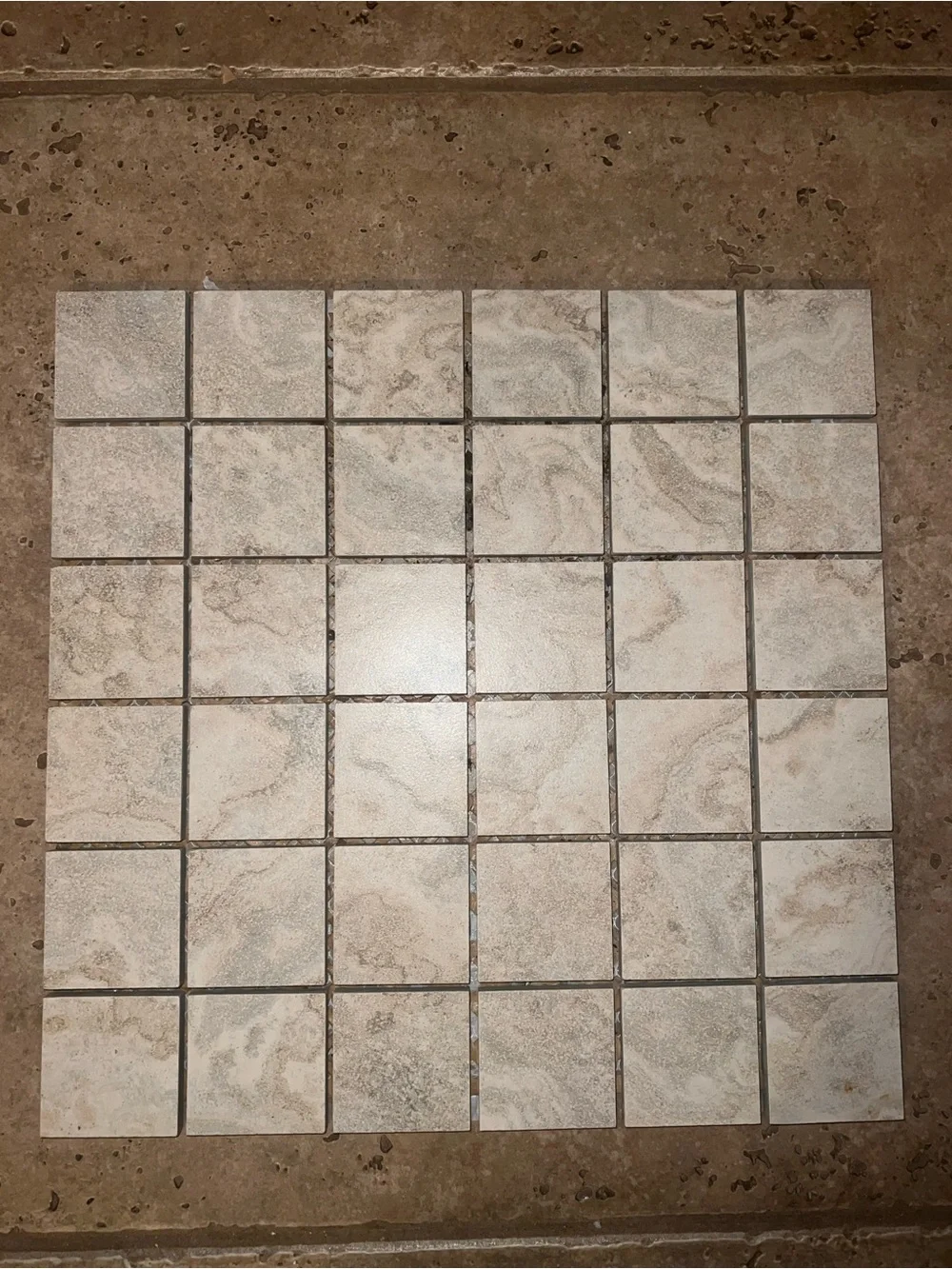 Neutral Marble Look Mosaic Tile Sheet